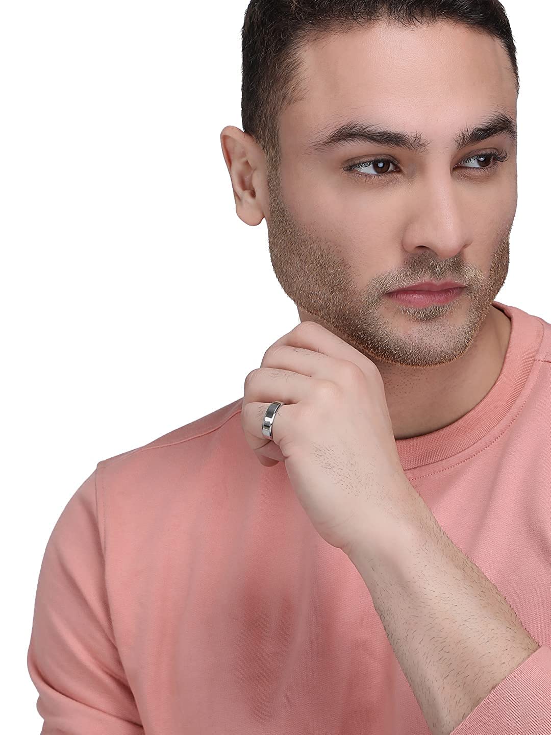 Stainless Steel Silver Band Ring