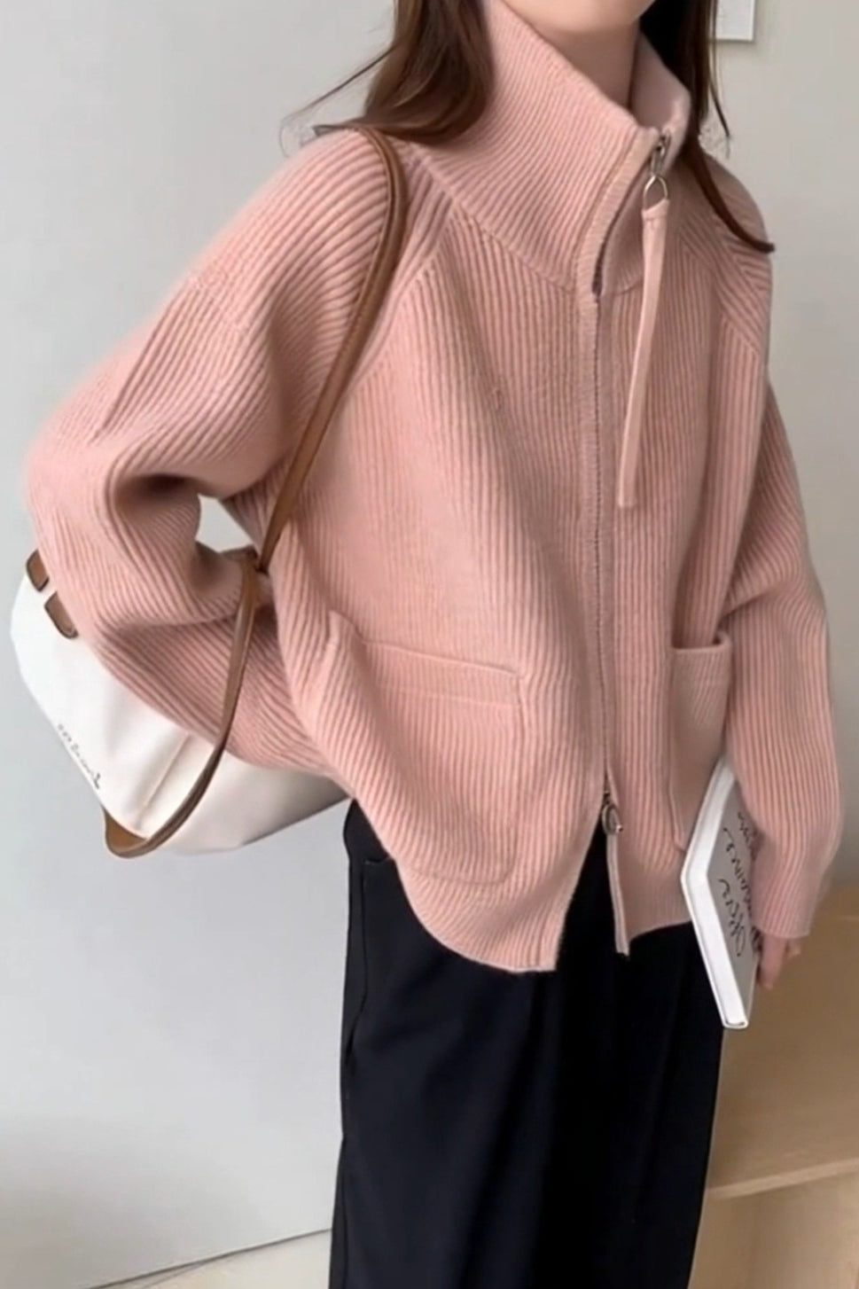 Relaxed High Neck Sweater