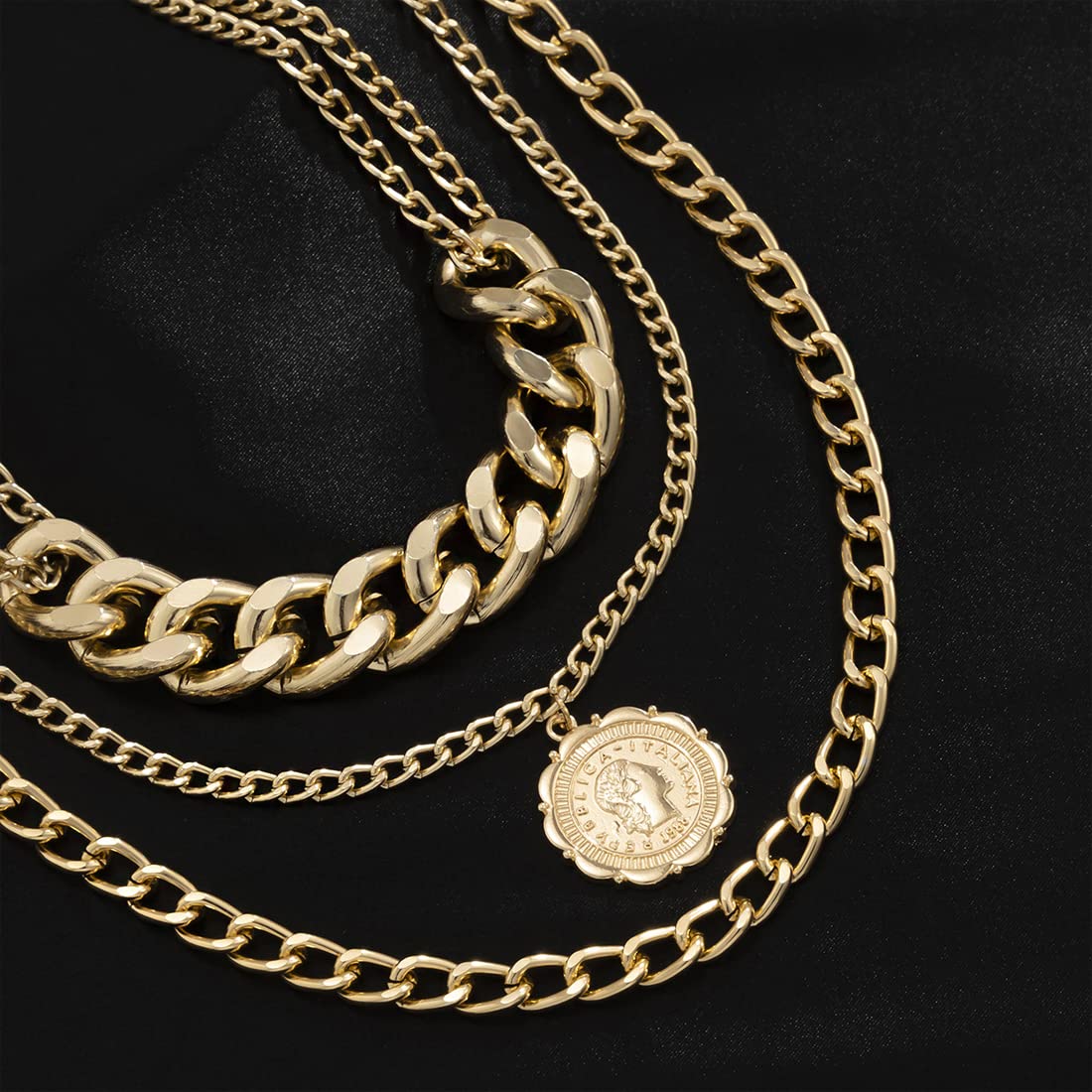 Multicolor Thick Chain Choker Necklace