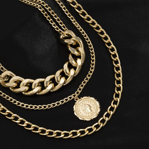 Multicolor Thick Chain Choker Necklace