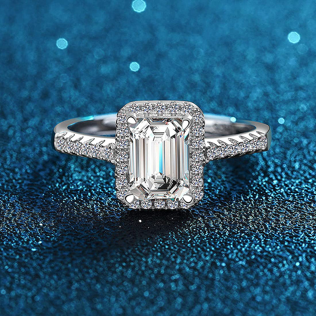 Sterling Silver Adjustable Crystal Ring