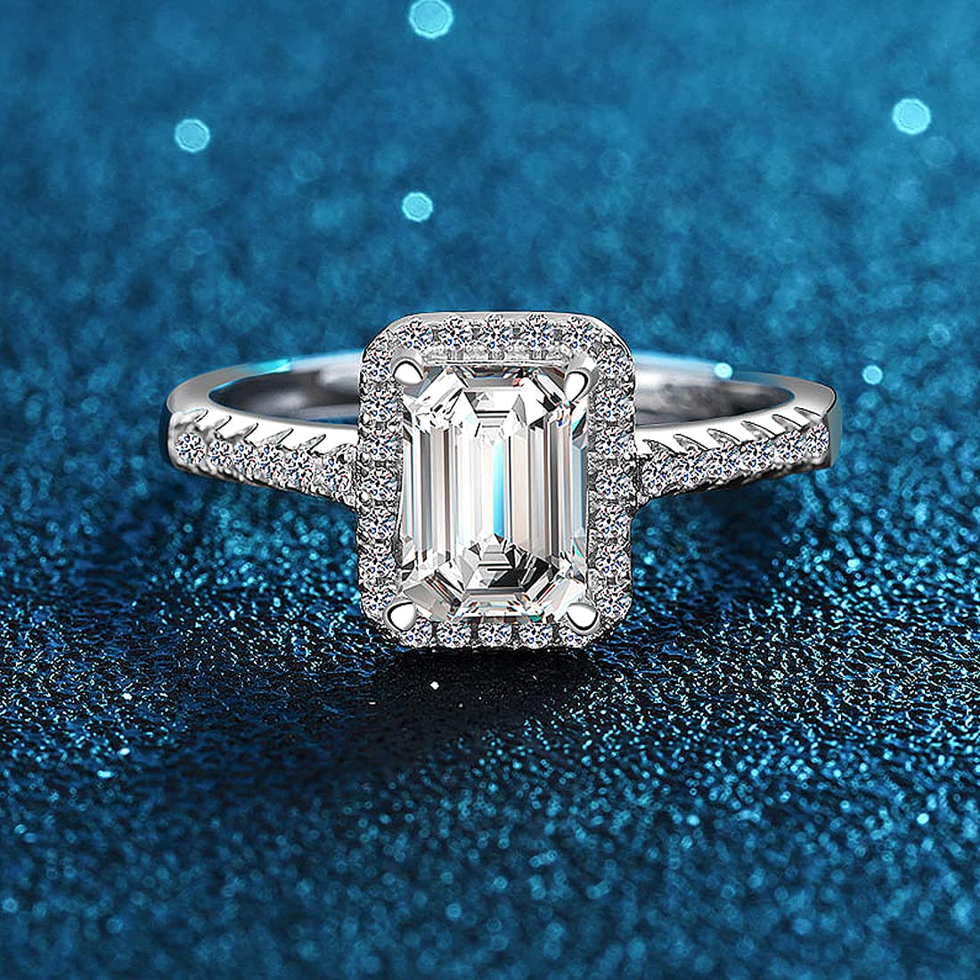 Sterling Silver Adjustable Crystal Ring