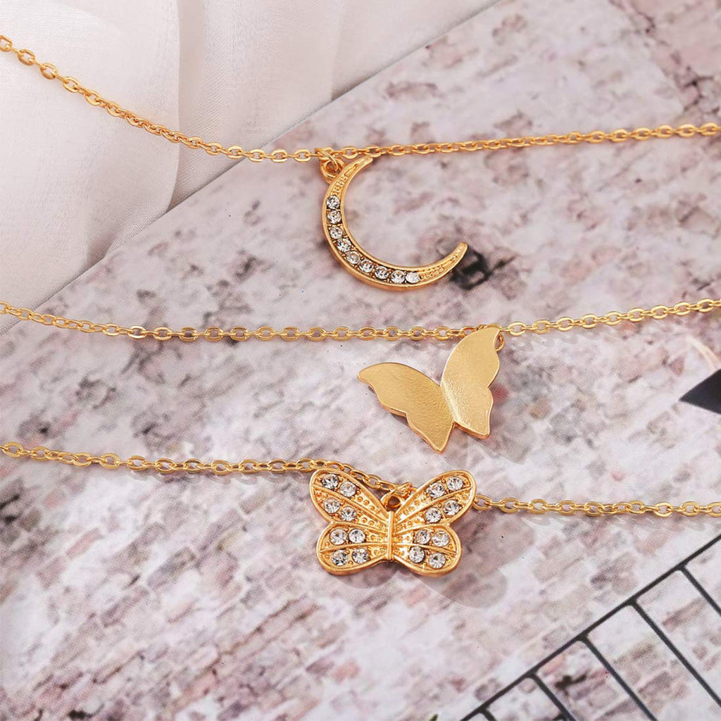 Gold Multilayer Chain Choker Necklace