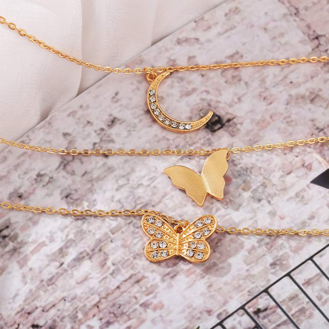 Gold Multilayer Chain Choker Necklace