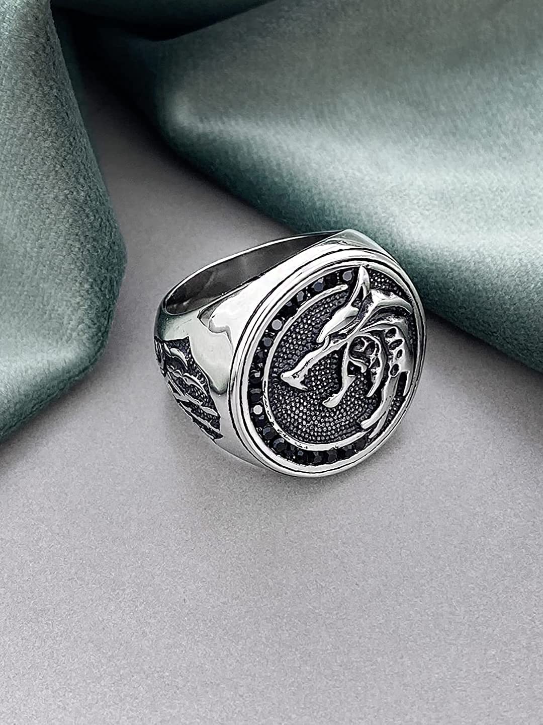 Stainless Steel Viking Wolf Head Ring