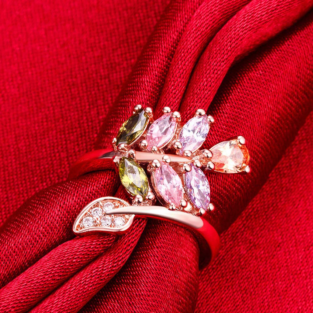 Multicolor Swiss Zircon Adjustable Ring