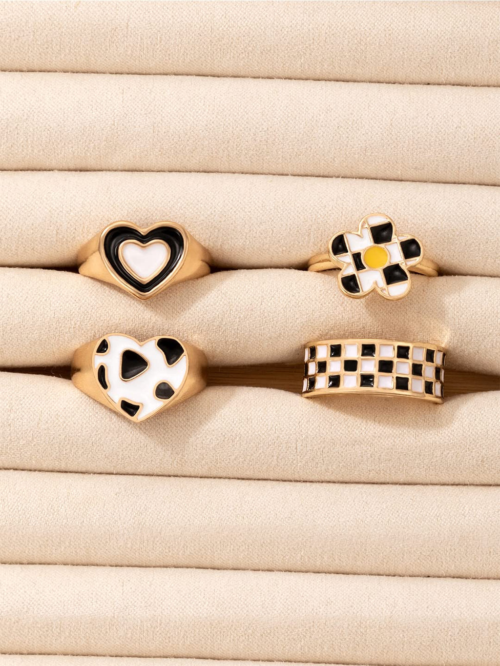 Gold Plated Stack Midi Finger Ring