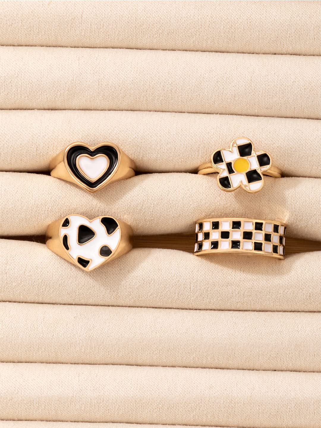 Gold Plated Stack Midi Finger Ring