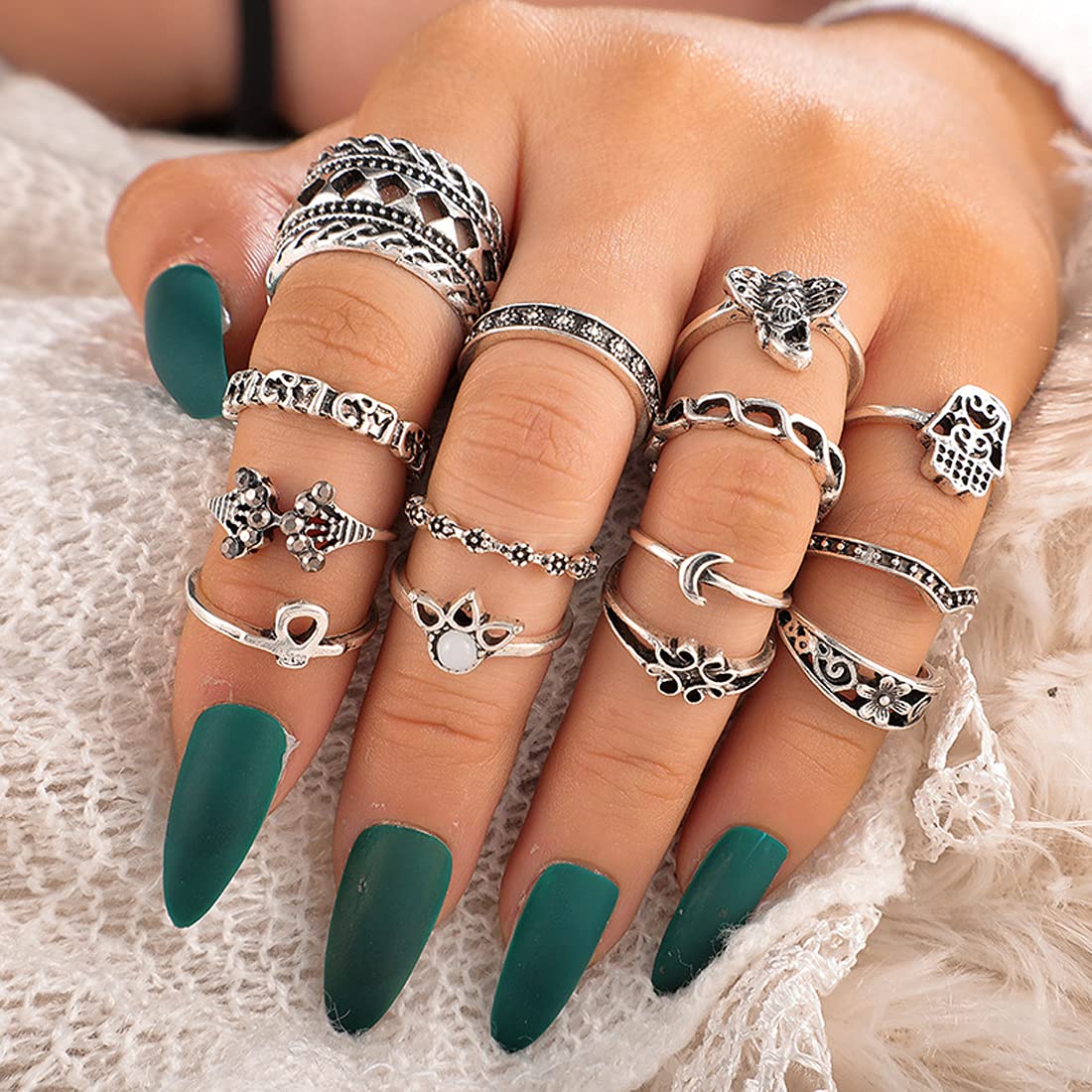 Oxidised Silver Vintage Aesthetic Ring
