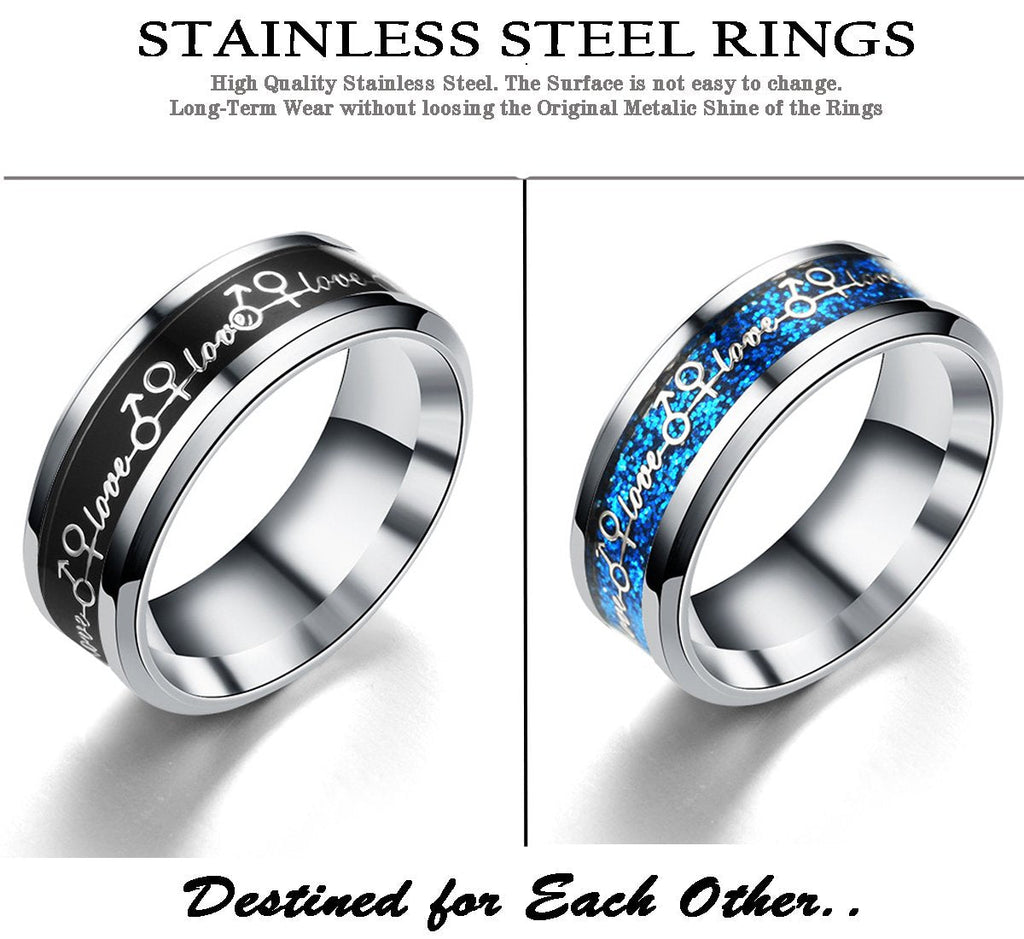 Carbon Fibre Titanium Steel Couple Ring