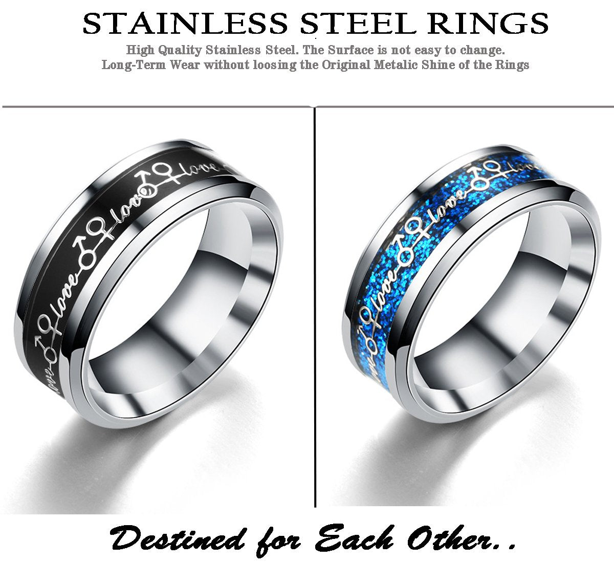 Carbon Fibre Titanium Steel Couple Ring