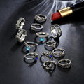 Silver Oxidised Vintage Midi Finger Ring