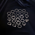 Silver Plated Aesthetic Knuckle Stack Ring