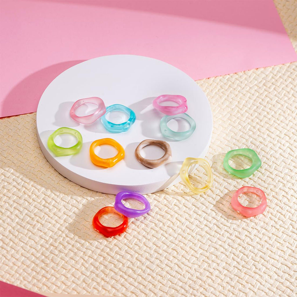 Multicolor Aesthetic Knuckle Stack Ring