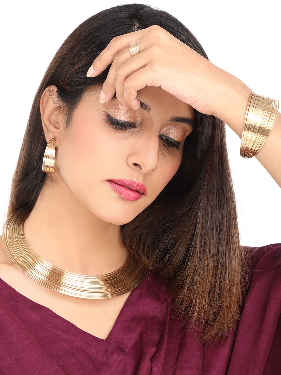 Black Circle Pendant Earring