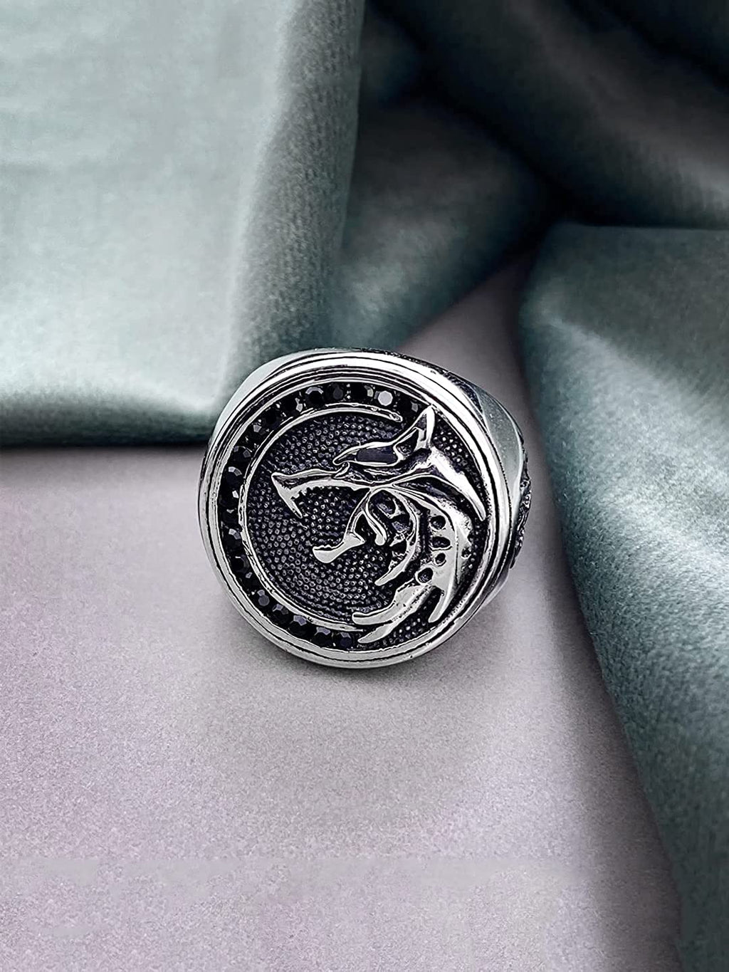 Silver Viking Warrior Stainless Steel Ring