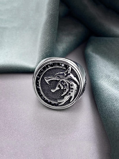 Silver Viking Warrior Stainless Steel Ring