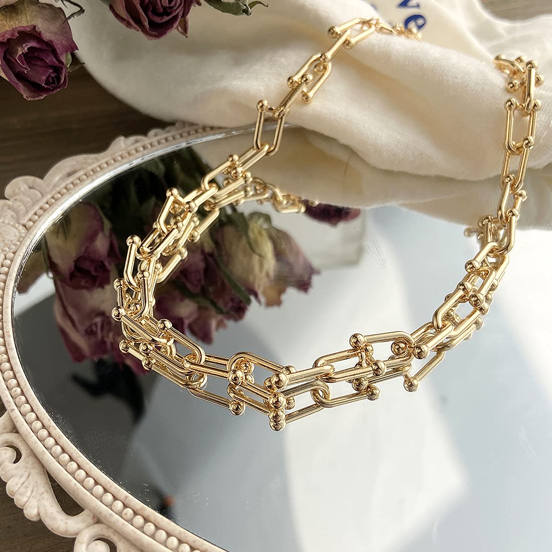 Key Heart Multilayer Combo Choker Necklace