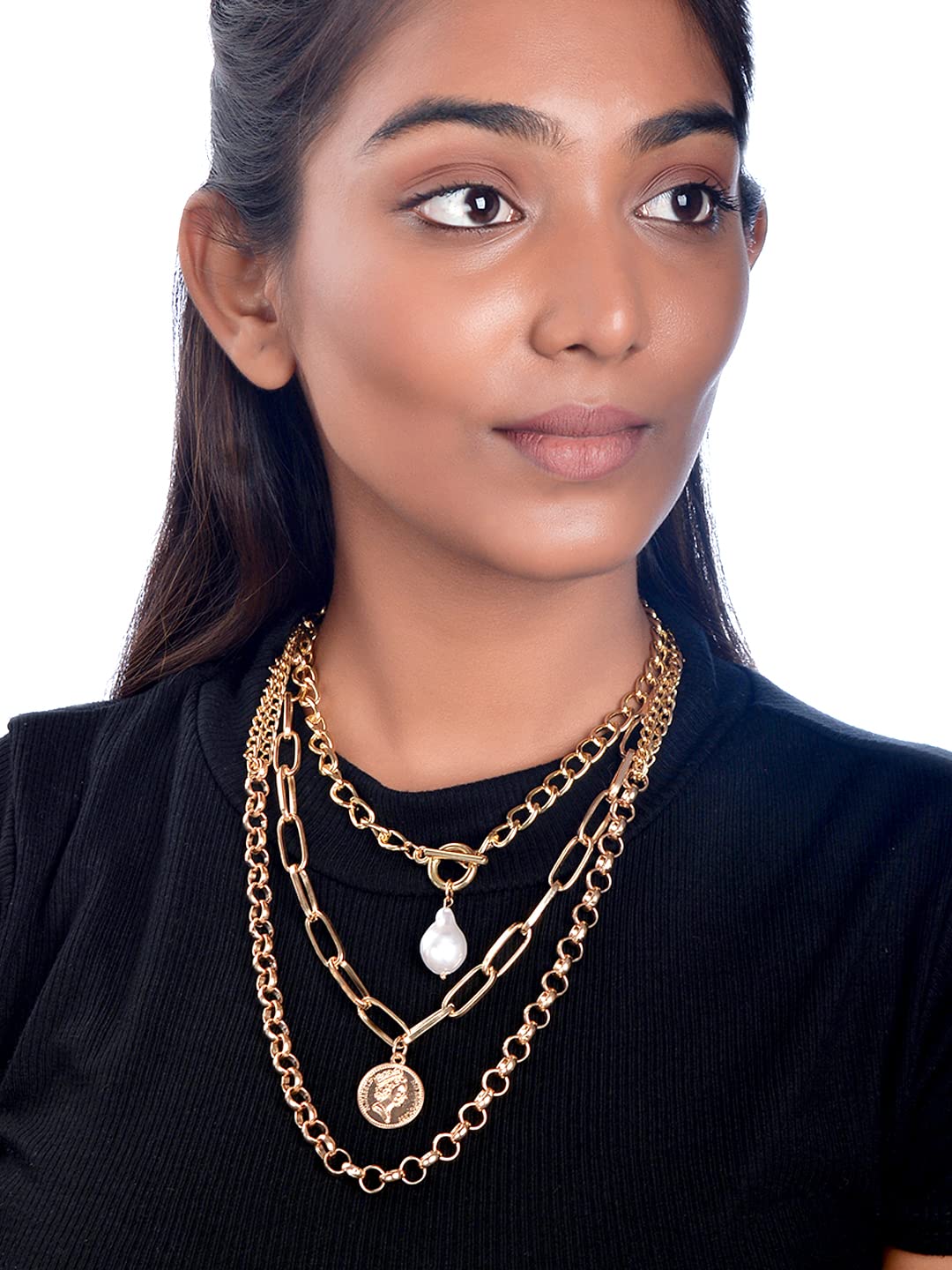 Multicolor Thick Layer Chain Necklace