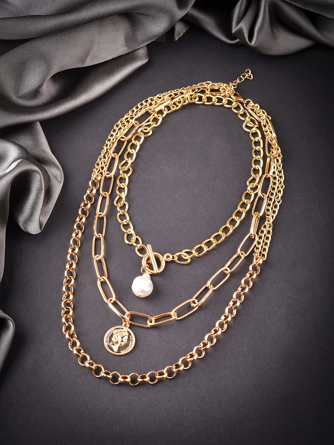 Multicolor Thick Layer Chain Necklace