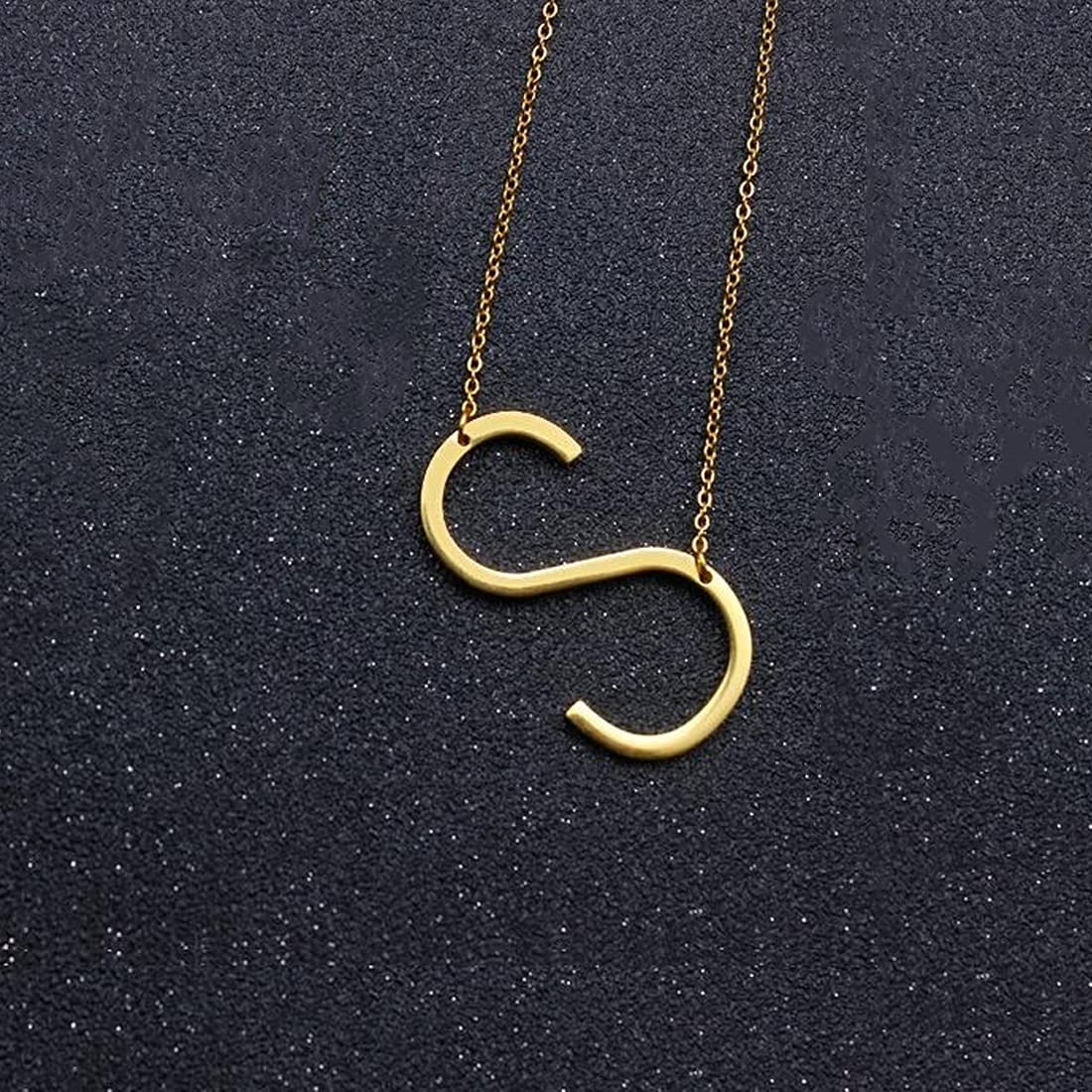 Gold Initial Letter A Necklace