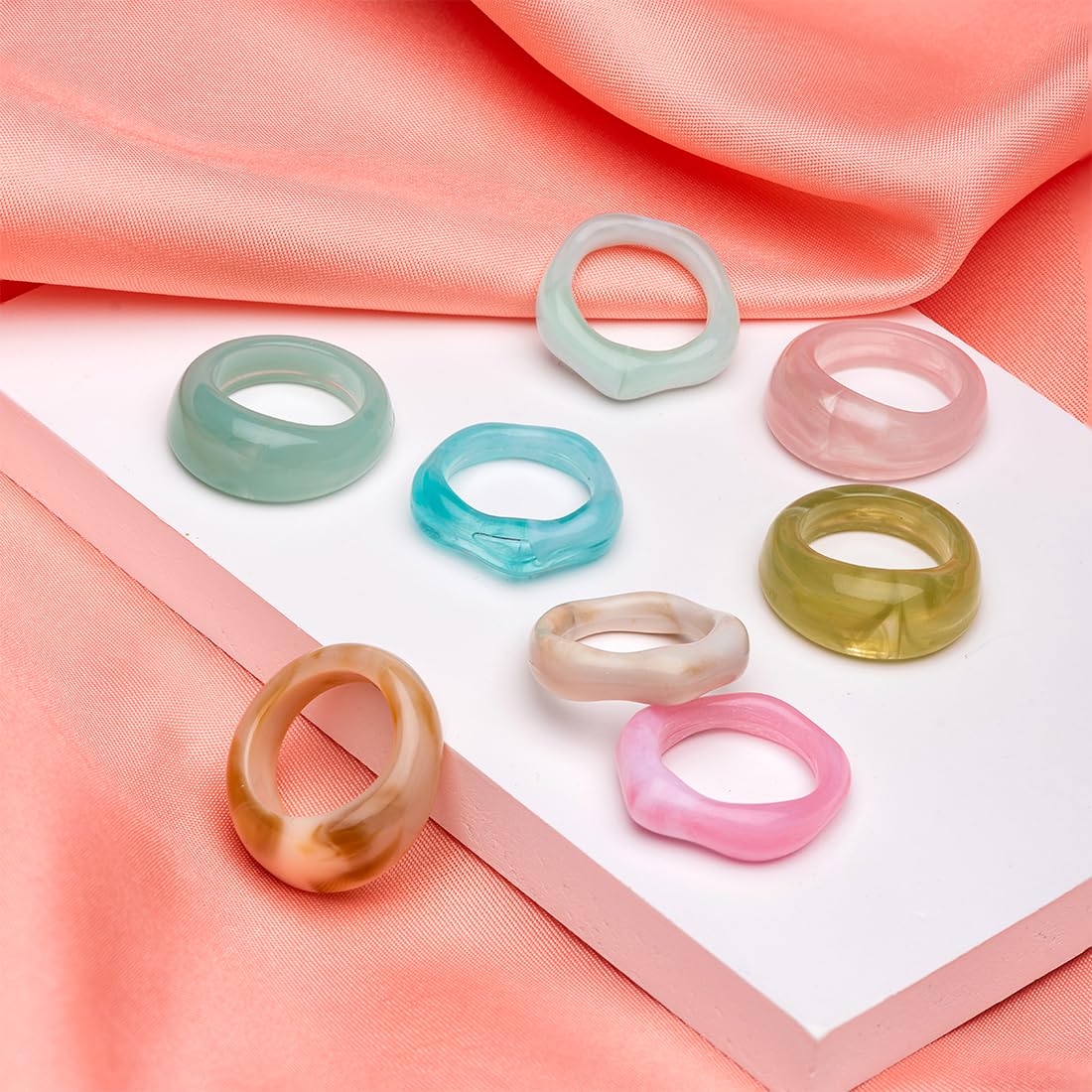 Multicolor Aesthetic Stack Knuckle Ring