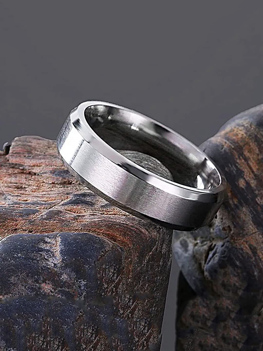 Stainless Steel Silver Band Ring