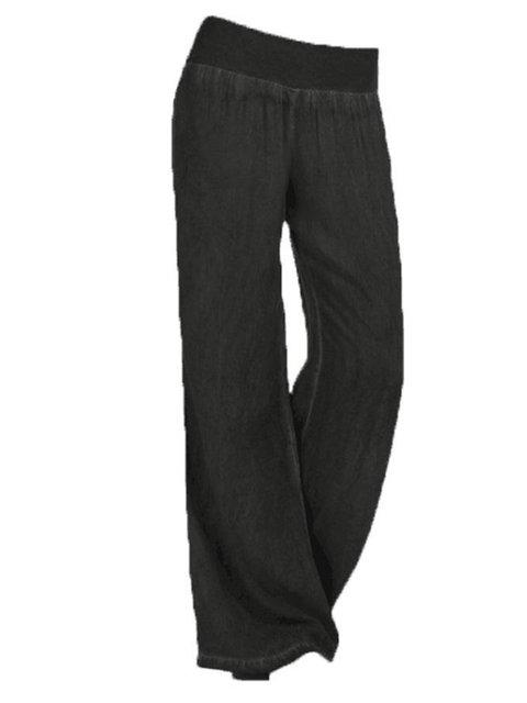 Plus Size Solid Casual Denim Jean