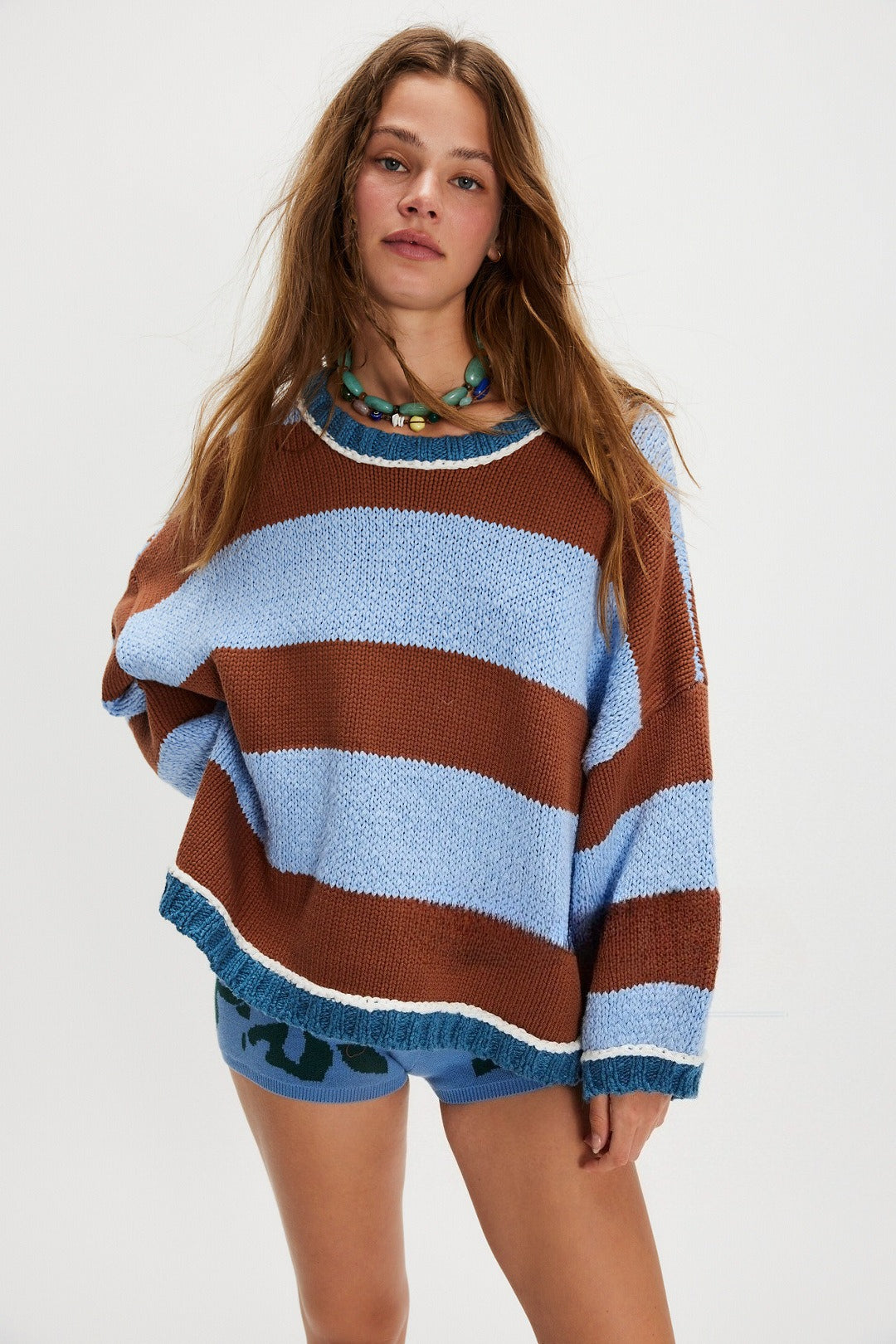 Loose Striped Pullover Sweater