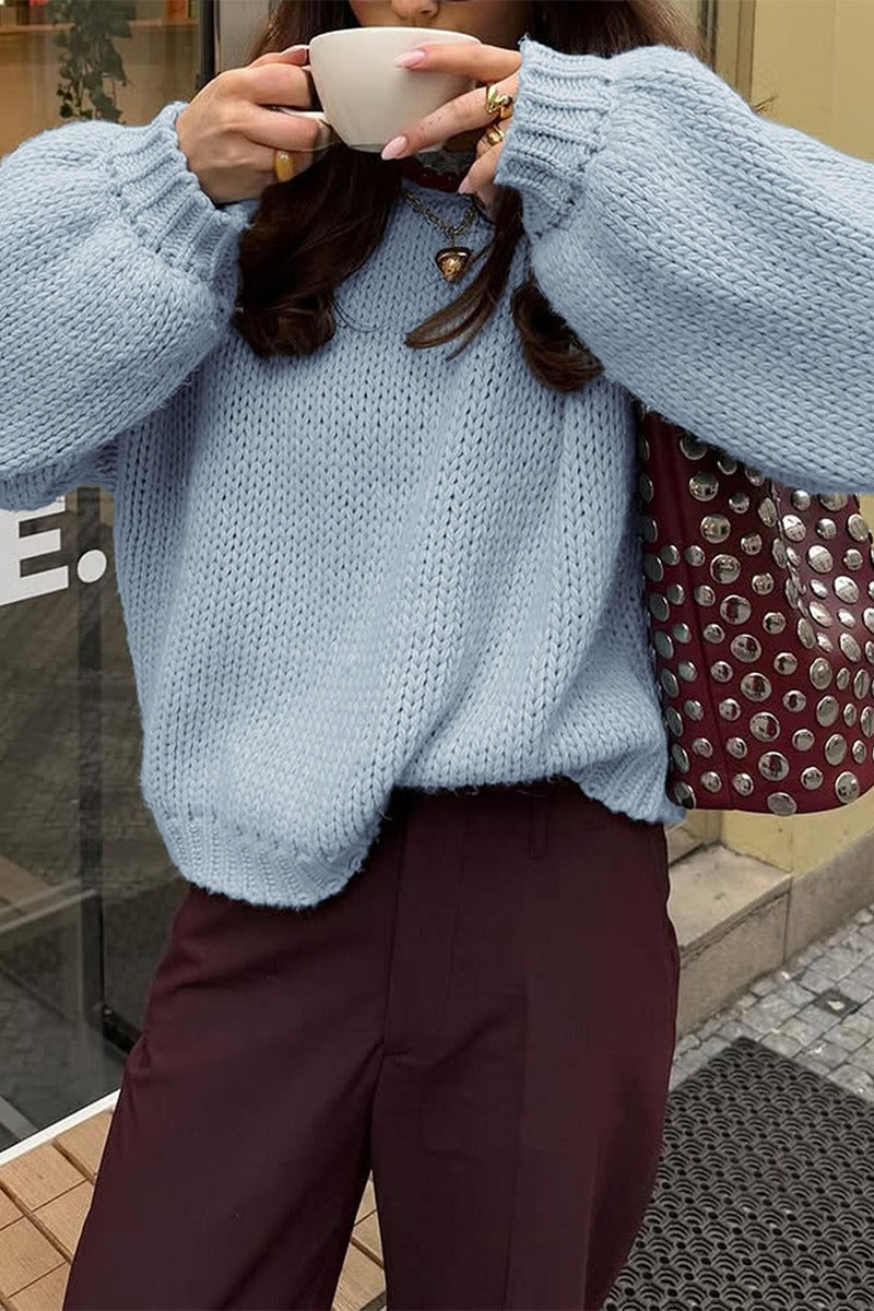 Basic Crew Neck Layered Sweater