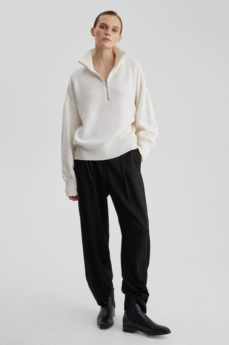 Warm Half Zip Knitted Sweater
