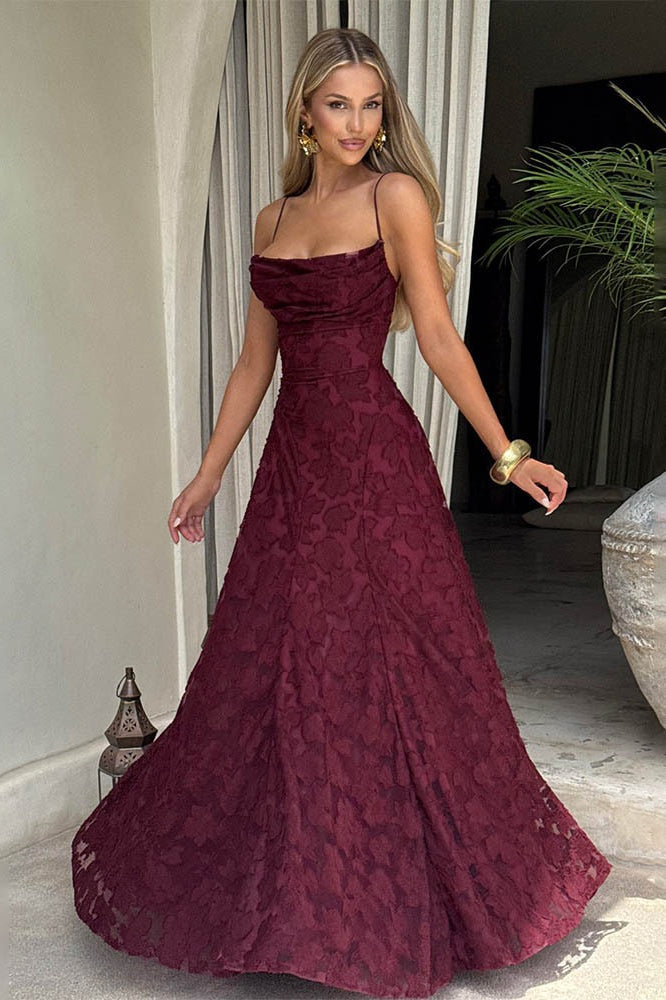 Chiffon Open Back Elegant Maxi Dress