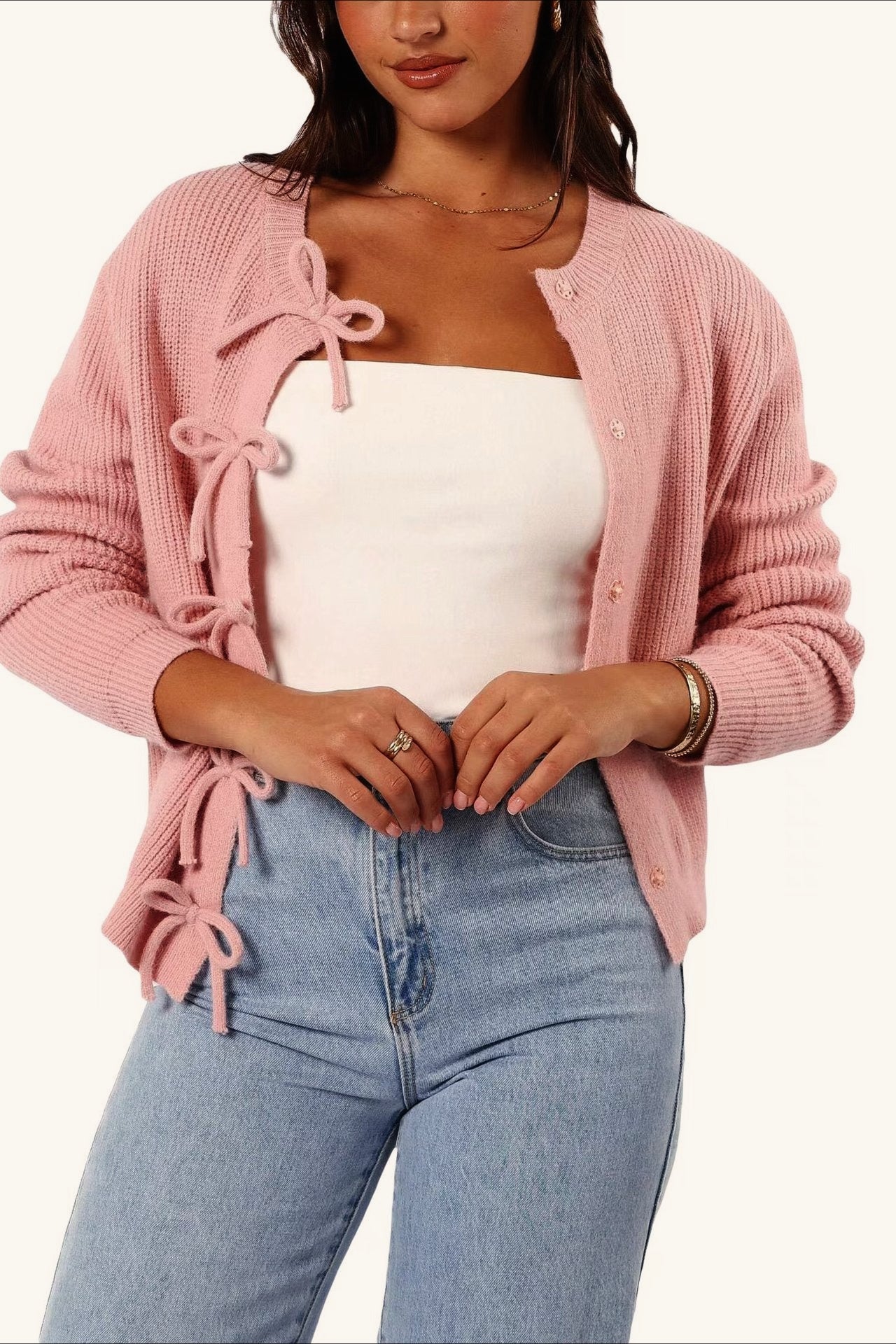 Cozy Knit Long-Sleeve Cardigan