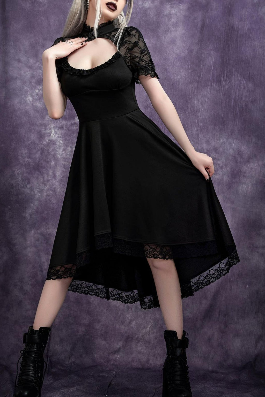 Bareback Lace Gothic Dress