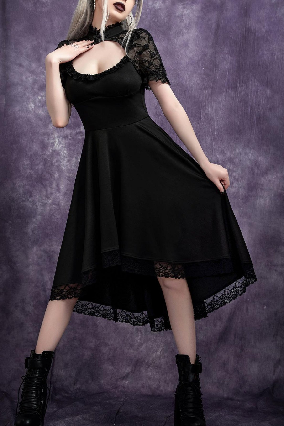 Bareback Lace Gothic Dress