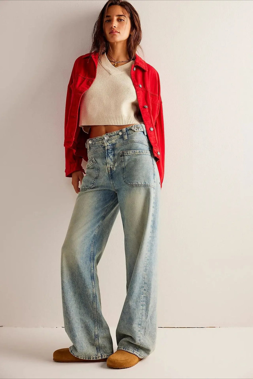 Vintage Washed Wide Leg Jean