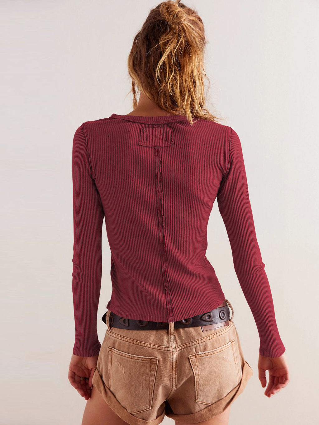 Buttoned Textured Knit Cardigan