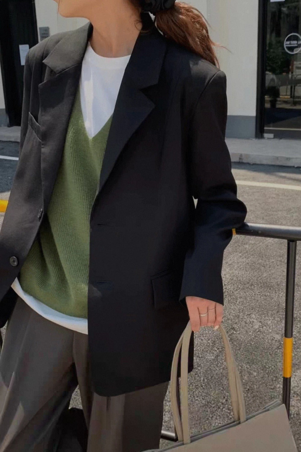 Trendy Sleeveless Knit Sweater