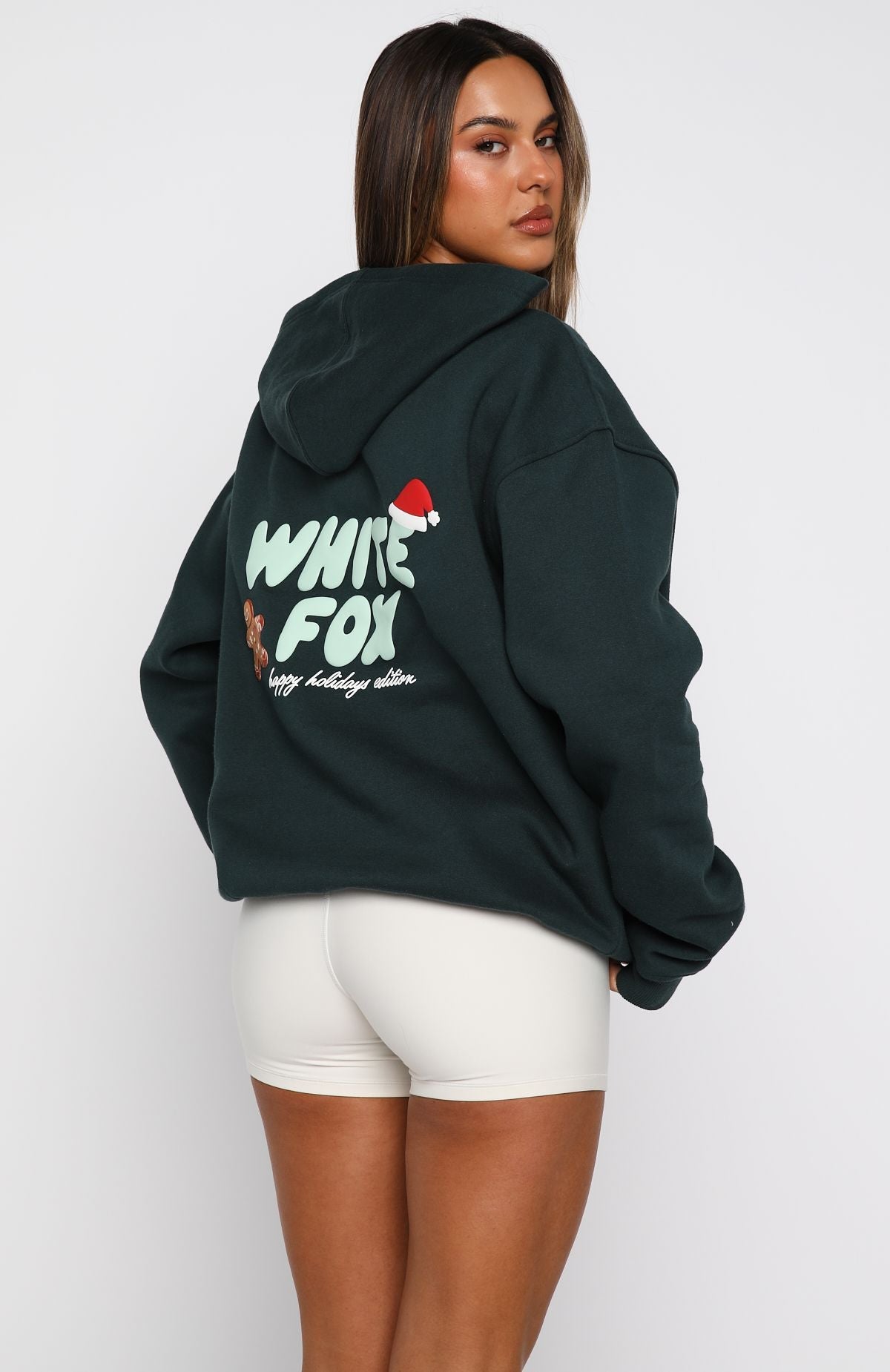 Holly Jolly Christmas Oversized Pine Hoodie