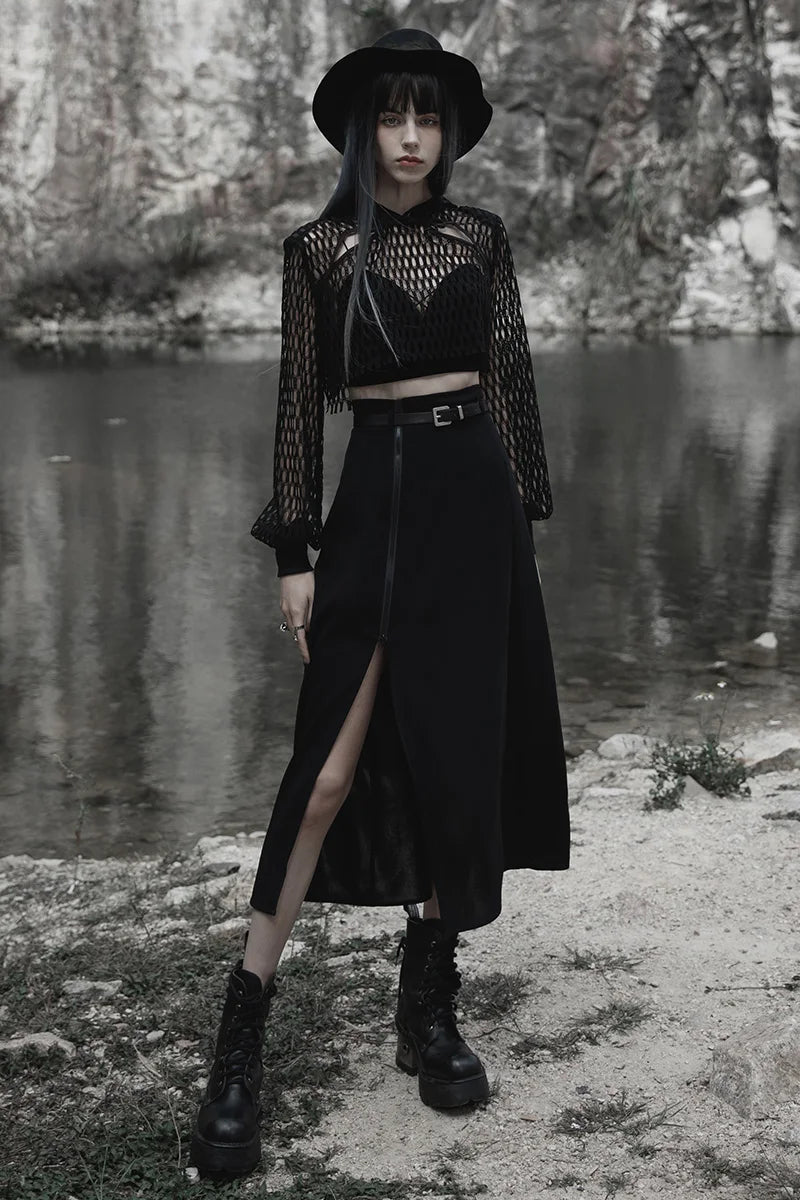 Minimalist Two Layer Chiffon Belted Mini Dress