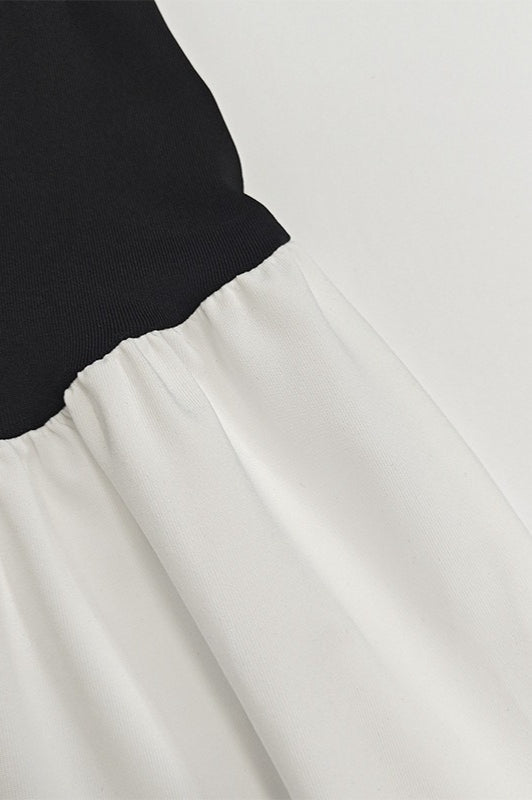Fitted Ruched Patchwork Maxi Dress