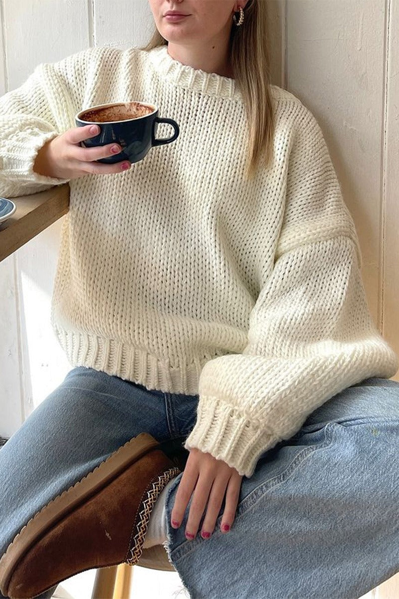 Basic Crew Neck Layered Sweater
