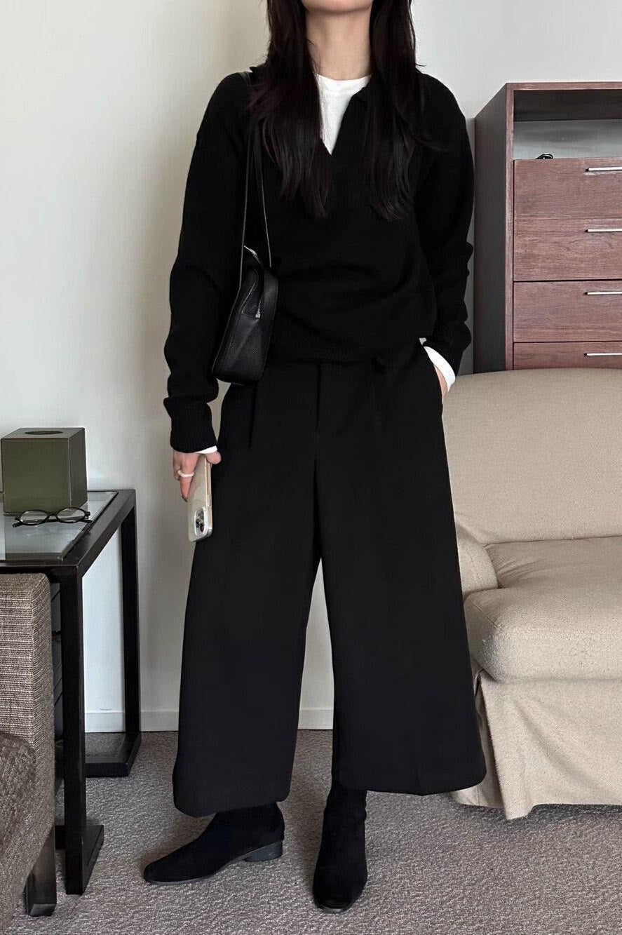 Relaxed Polo Style Sweater