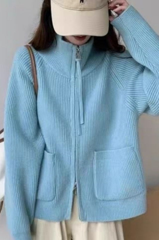 Relaxed High Neck Sweater
