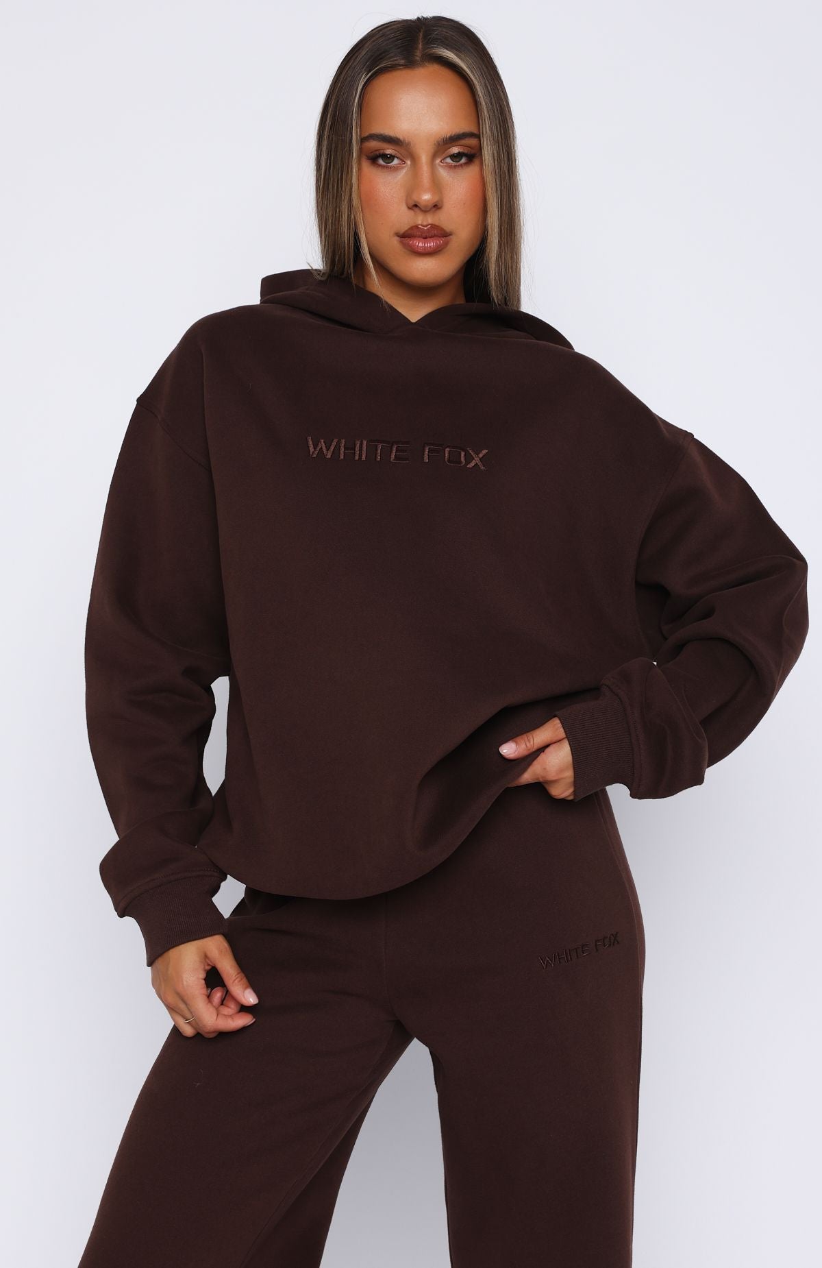 Stay Lifted Oversized Bitter Chocolate Hoodie