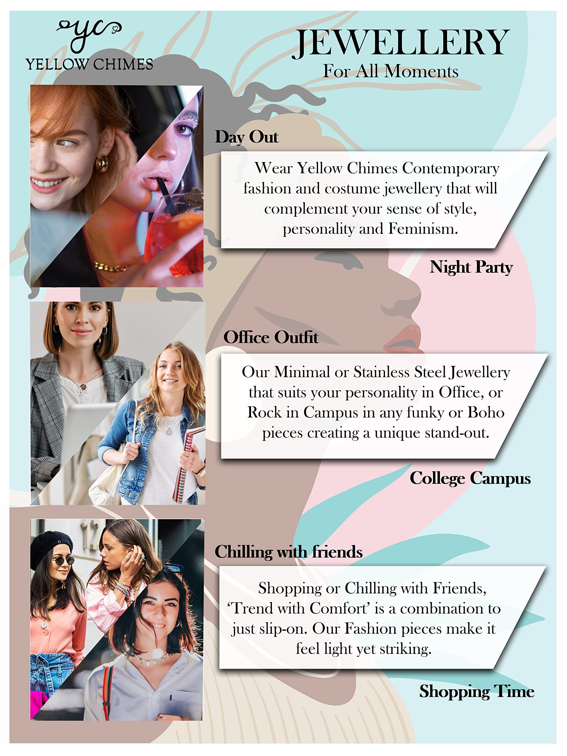 Gold White Crystal Adjustable Finger Ring