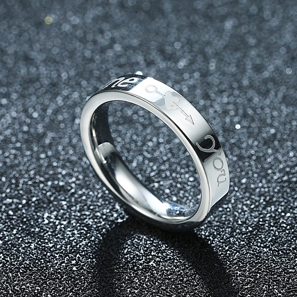 Stainless Steel Me & You Minimalist Ring