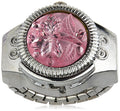 Pink Dial Analog Stretchable Watch Ring