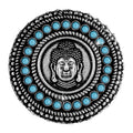 Oxidized Silver Artistic Buddha Ring
