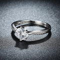 Rhodium Plated High Grade Crystal Ring
